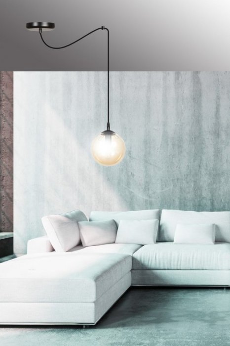 LAMPA WISZĄCA SPIDER PAJĄK KLOSZE SZKLANE KULE EMIBIG GIGI 1 BL MIODOWY