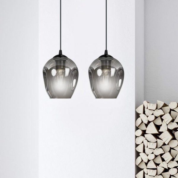 LAMPA WISZĄCA CZARNA NAD STÓŁ DO KUCHNI JADALNI SALONU EMIBIG ISTAR 2 BL GRAFIT