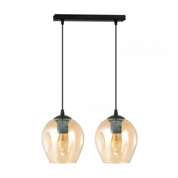 LAMPA WISZĄCA CZARNA NAD STÓŁ DO KUCHNI JADALNI SALONU EMIBIG ISTAR 2 BL MIODOWY