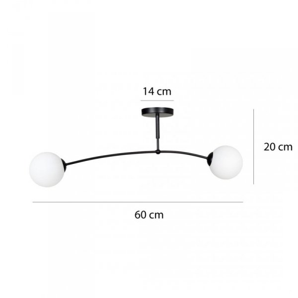 LAMPA WISZĄCA NOWOCZESNA KULE BIAŁE EMIBIG PREGOS 2 WHITE