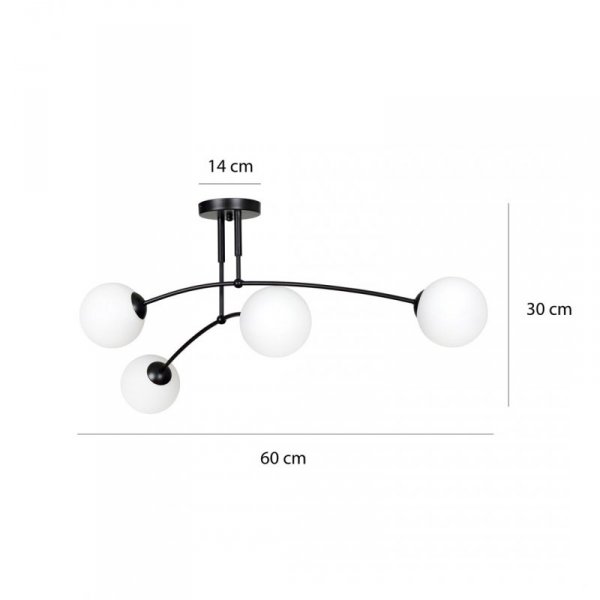 LAMPA WISZĄCA NOWOCZESNA KULE BIAŁE EMIBIG PREGOS 4 WHITE