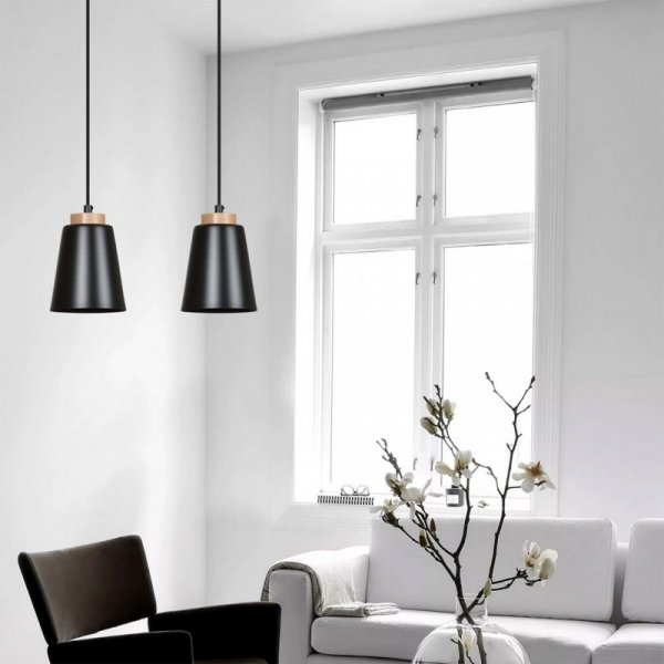 LAMPA WISZĄCA METALOWA NAD STÓŁ EMIBIG BOLERO 1 BLACK