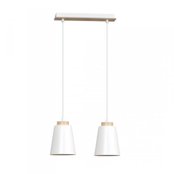 LAMPA WISZĄCA METALOWA NAD STÓŁ EMIBIG BOLERO 2 WHITE