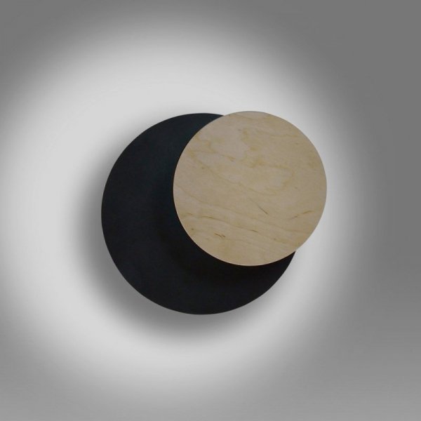 KINKIET DEKORACYJNY KOŁA LED NOWOCZESNY EMIBIG CIRCLE 1A BLACK