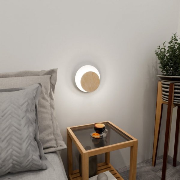 KINKIET DEKORACYJNY KOŁA LED NOWOCZESNY EMIBIG CIRCLE 1A WHITE