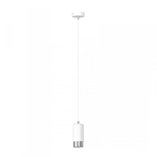 LAMPA WISZĄCA TUBA NAD STÓŁ DO KUCHNI JADALNI EMIBIG FUMIKO 1 WH/CHROME