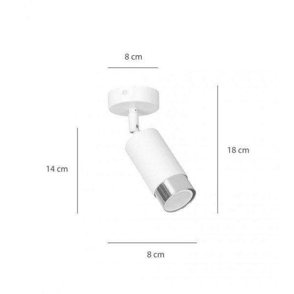 KIINKIET SPOT REGULOWANY REFLEKTOR EMIBIG HIRO 1 WH/CHROME