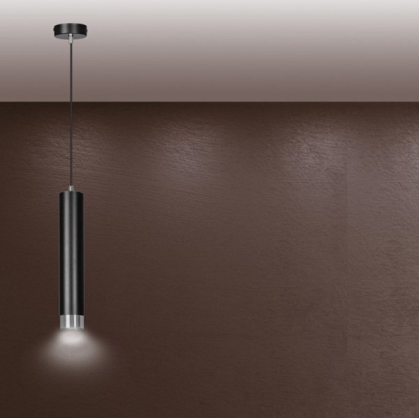 LAMPA WISZĄCA NAD STÓŁ DO KUCHNI JADALNI TUBA EMIBIG KIBO 1 BL/CHROME