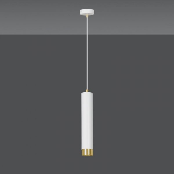 LAMPA WISZĄCA NAD STÓŁ DO KUCHNI JADALNI TUBA EMIBIG KIBO 1 WH/GOLD