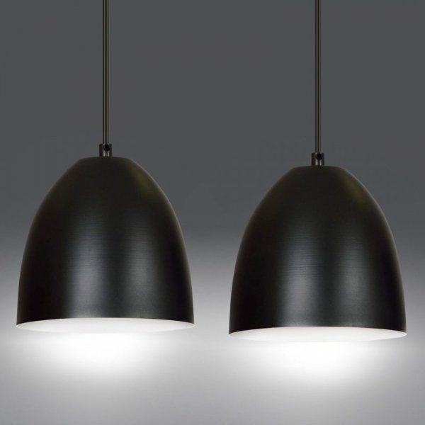 LAMPA WISZĄCA METALOWA KOPUŁA NAD STÓŁ WYSPĘ EMIBIG LENOX 2 BLACK / WHITE