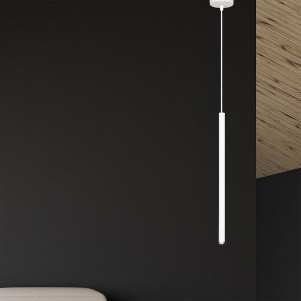 LAMPA WISZĄCA TUBA NAD STÓŁ BAR WYSPĘ DO KUCHNI JADALNI EMIBIG SELTER 1 WHITE