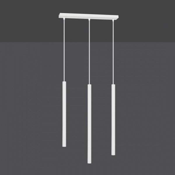 LAMPA WISZĄCA TUBA NAD STÓŁ BAR WYSPĘ DO KUCHNI JADALNI EMIBIG SELTER 3 WHITE