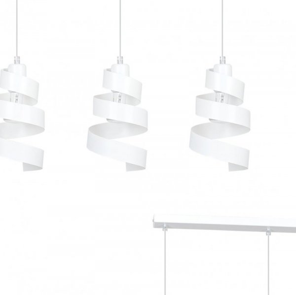 LAMPA WISZĄCA DEKORACYJNA NAD STÓŁ SPIRALA EMIBIG SAGA 3 WHITE