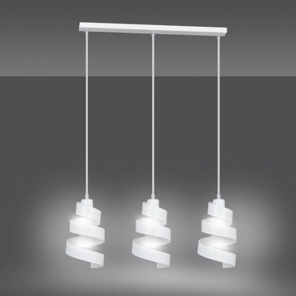 LAMPA WISZĄCA DEKORACYJNA NAD STÓŁ SPIRALA EMIBIG SAGA 3 WHITE