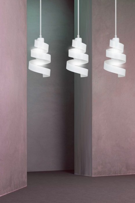 LAMPA WISZĄCA DEKORACYJNA NAD STÓŁ SPIRALA EMIBIG SAGA 3 WHITE