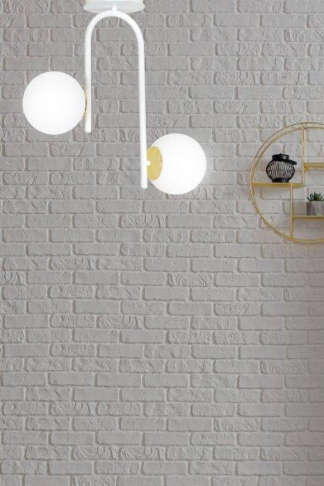 LAMPA SUFITOWA NOWOCZESNA KULE BIAŁE EMIBIG RAGNAR 2 WHITE GOLD