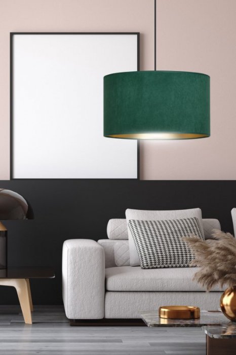 LAMPA CZARNA Z ABAŻUREM BUTELKOWA ZIELEŃ EMIBIG HILDE 1 BL GREEN