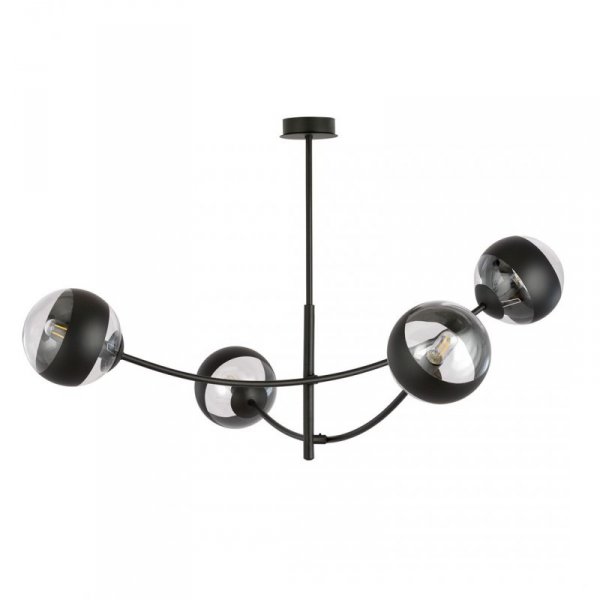 LAMPA WISZĄCA NOWOCZESNA KULE SZKLANE EMIBIG HUNTER 4  BLACK/STRIPE