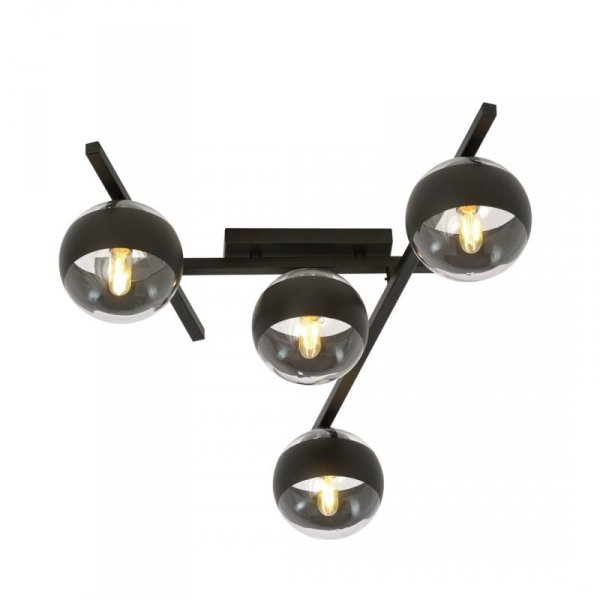 LAMPA SUFITOWA PLAFON KULE NOWOCZESNA EMIBIG SMART 4 BLACK/STRIPE