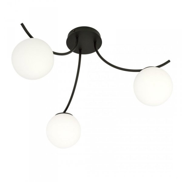 LAMPA SUFITOWA KULE SZKLANE DO POKOJU SALONU EMIBIG BOSTON 3 BLACK/OPAL