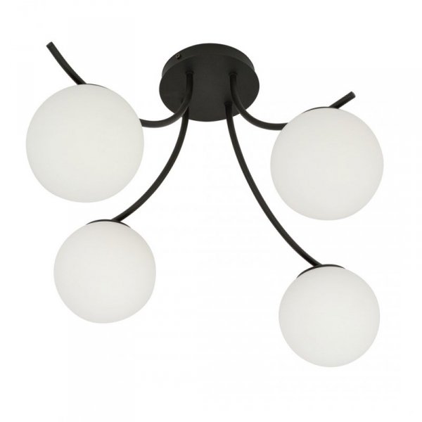LAMPA SUFITOWA KULE SZKLANE DO POKOJU SALONU EMIBIG BOSTON 4 BLACK/OPAL