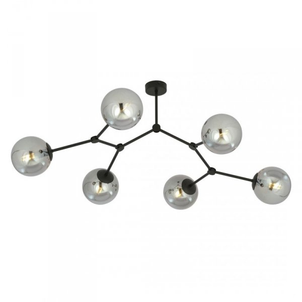 LAMPA WISZĄCA CZARNA KULE SZKLANE EMIBIG SPACE 6  BLACK/GRAFIT