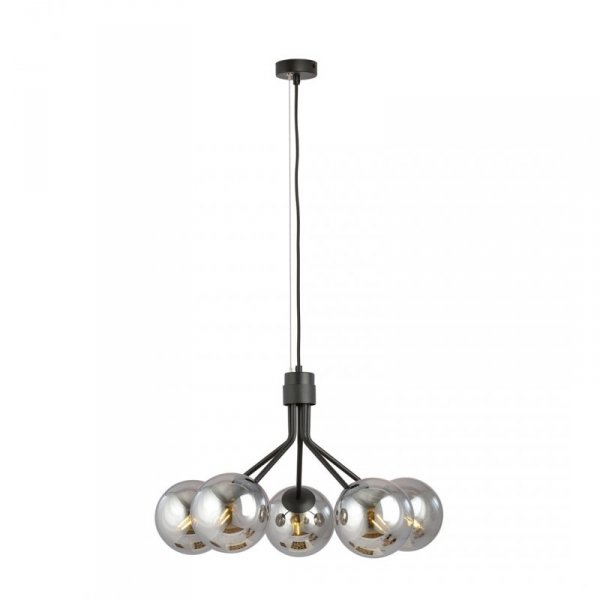 LAMPA WISZĄCA CZARNA NOWOCZESNA KLOSZE KULE EMIBIG NOVA 5  BLACK/GRAFIT