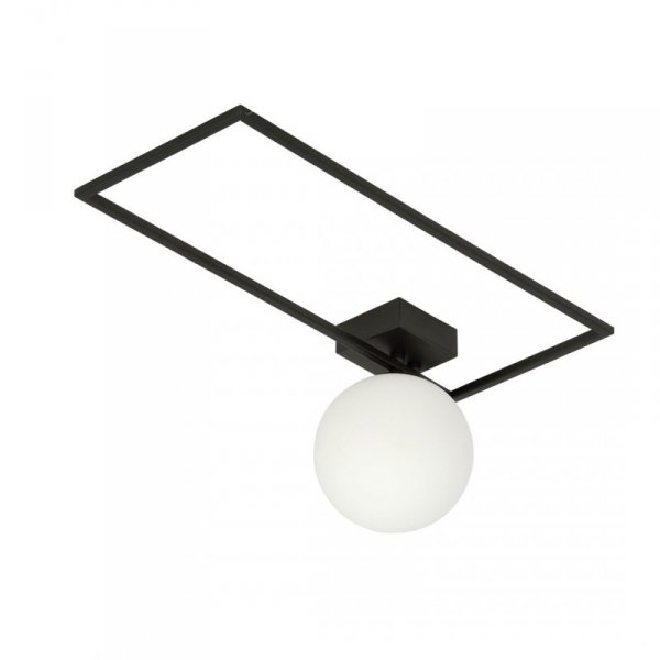 LAMPA SUFITOWA PLAFON CZARNY KLOSZ KULA EMIBIG IMAGO 1A BLACK/OPAL