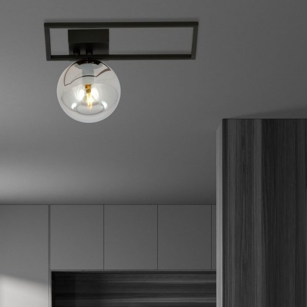 LAMPA SUFITOWA PLAFON CZARNY KLOSZ KULA EMIBIG IMAGO 1D BLACK/GRAFIT