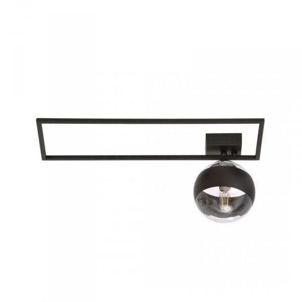 LAMPA SUFITOWA PLAFON CZARNY KLOSZ KULA EMIBIG IMAGO 1A BLACK/STRIPE