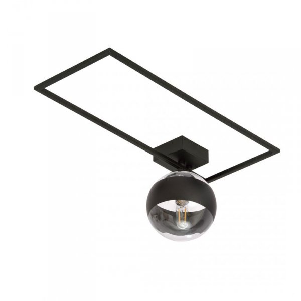 LAMPA SUFITOWA PLAFON CZARNY KLOSZ KULA EMIBIG IMAGO 1A BLACK/STRIPE