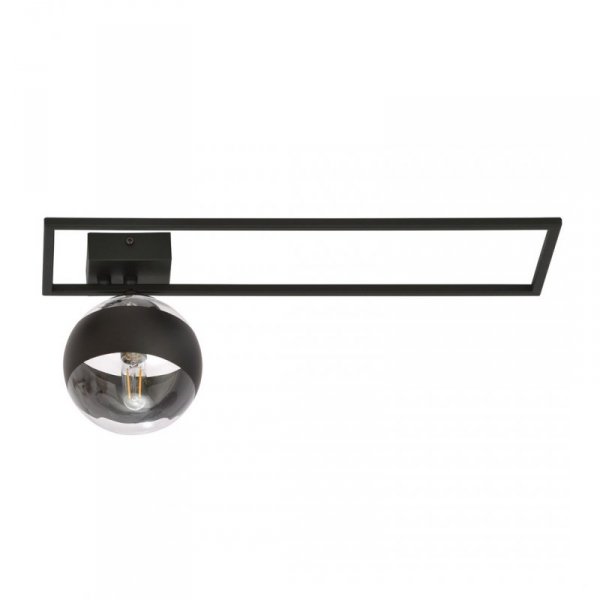 LAMPA SUFITOWA PLAFON CZARNY KLOSZ KULA EMIBIG IMAGO 1B BLACK/STRIPE