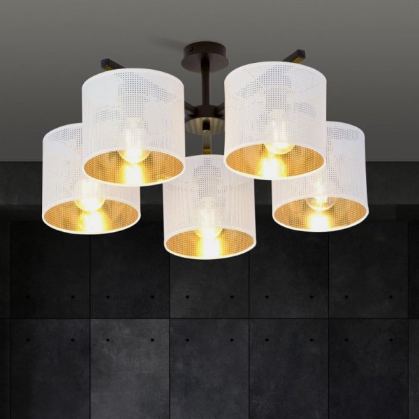 LAMPA SUFITOWA Z ABAŻURAMI EMIBIG JORDAN 5 WHITE/GOLD