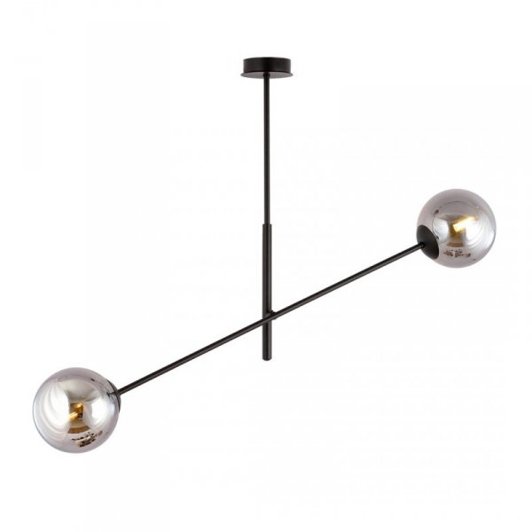 LAMPA WISZĄCA CZARNA KULE DO SALONU POKOJU EMIBIG LINEAR 2 BLACK/GRAFIT