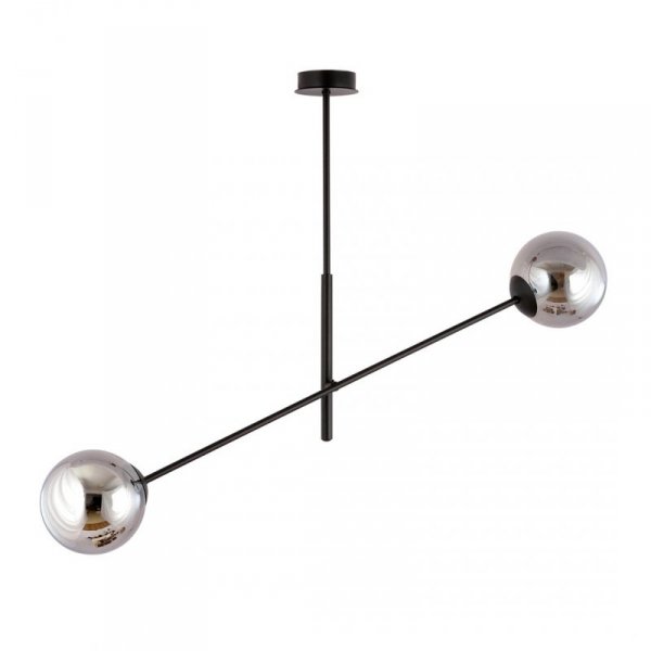 LAMPA WISZĄCA CZARNA KULE DO SALONU POKOJU EMIBIG LINEAR 2 BLACK/GRAFIT
