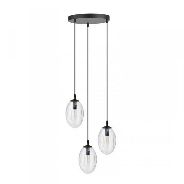 LAMPA WISZĄCA SZKLANA NAD STÓŁ DO SALONU JADALNI EMIBIG ASTRAL 3 BL PREMIUM TRANSPARENT