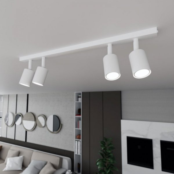 LAMPA SUFITOWA LISTWA REFLEKTORKI SPOT EMIBIG FLASH 4 WHITE oprawa oświetleniowa