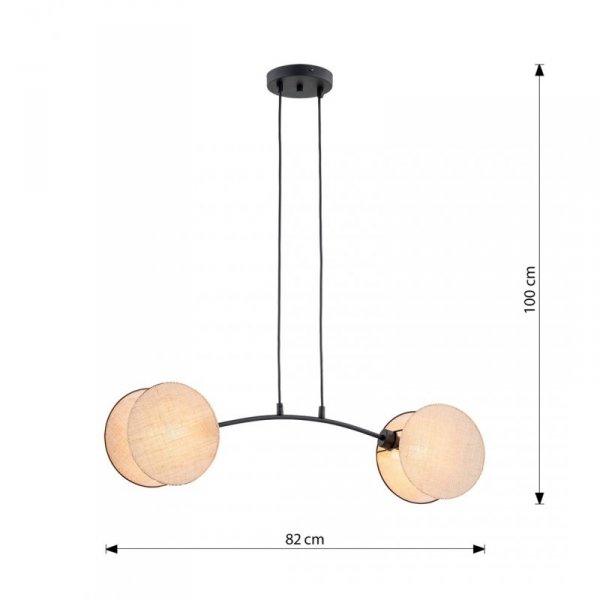 NOWOCZESNA LAMPA DEKORACYJNA EMIBIG MOTIF 2 NATURAL oprawa oświetleniowa