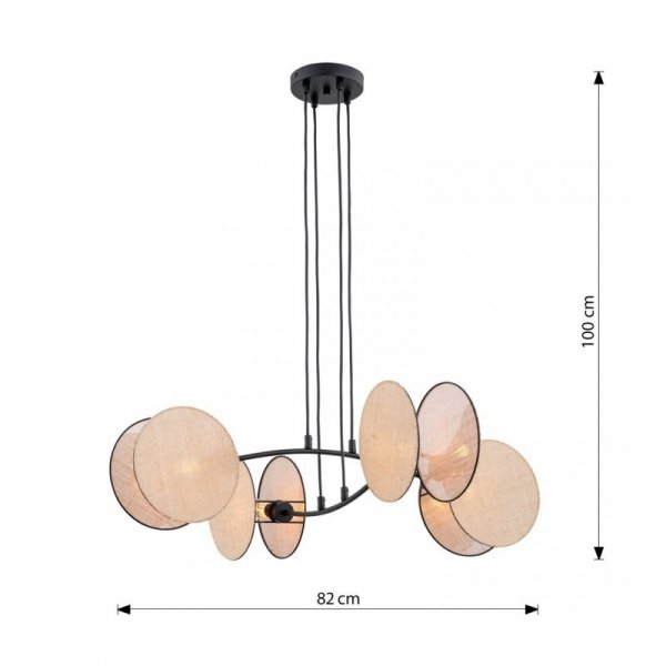 NOWOCZESNA LAMPA DEKORACYJNA EMIBIG MOTIF 4 NATURAL oprawa oświetleniowa