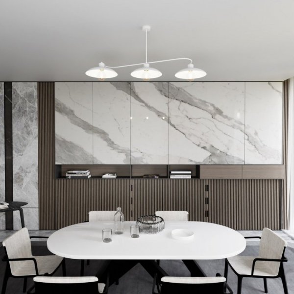 LAMPA WISZĄCA INDUSTRIALNA LOFT FOSTER 3 WHITE oprawa oświetleniowa
