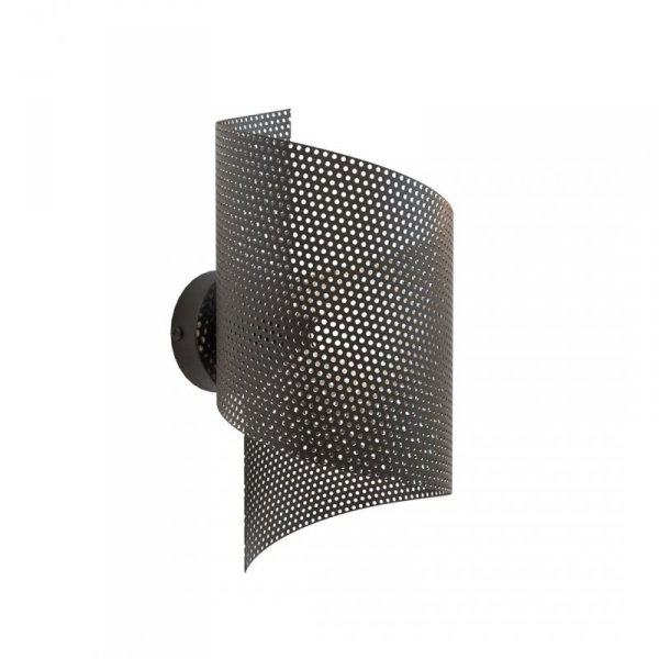 KINKIET DEKORACYJNY METALOWY EMIBIG SPIRAL BLACK oprawa oświetleniowa