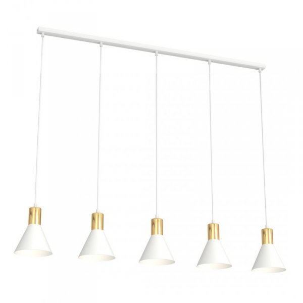 EMIBIG LAMPA WISZĄCA BIAŁO ZŁOTA NAD STÓŁ ROSA 5 WH oprawa oświetleniowa