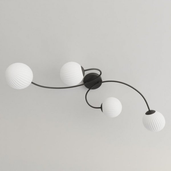 LAMPA SUFITOWA KULE SZKLANE NOWOCZESNA VIBRA 4 BL OPAL oprawa oświetleniowa