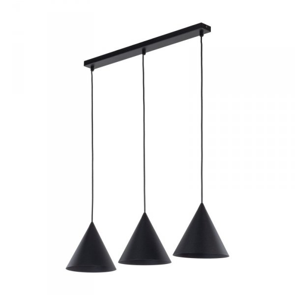 TK LIGHTING LAMPA CONO BLACK LAMPA WISZĄCA 3 S LISTWA