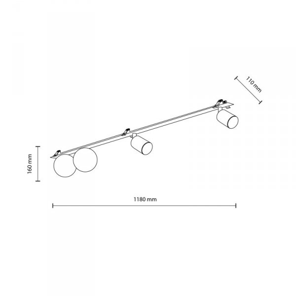 VOX 4 X GU10 / G9 LAMPA SUFITOWA PODTYNKOWA
