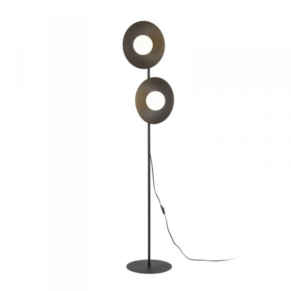 SLATE BLACK GLASS LAMPA PODŁOGOWA 2XG9