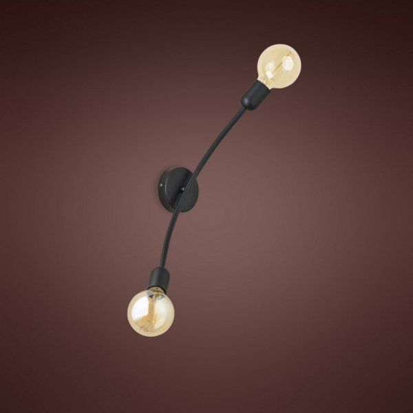 TK LIGHTING HELIX BLACK KINKIET 2 PŁ