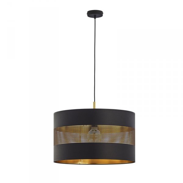 TK LIGHTING TAGO BLACK 3211 LAMPA WISZĄCA CZARNO ZŁOTY ABAŻUR