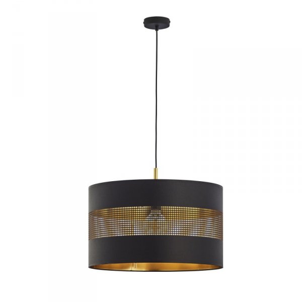 TK LIGHTING TAGO BLACK 3211 LAMPA WISZĄCA CZARNO ZŁOTY ABAŻUR