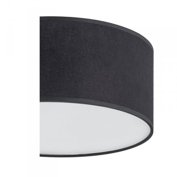 TK LIGHTING RONDO BLACK 3335 LAMPA SUFITOWA PLAFON CZARNY ABAŻUR 50CM DUŻY